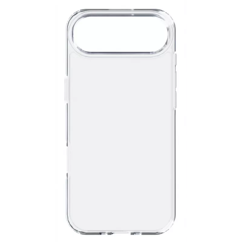 Cellularline Clear Protect – kietas iPhone dėklas su guminiais kraštais