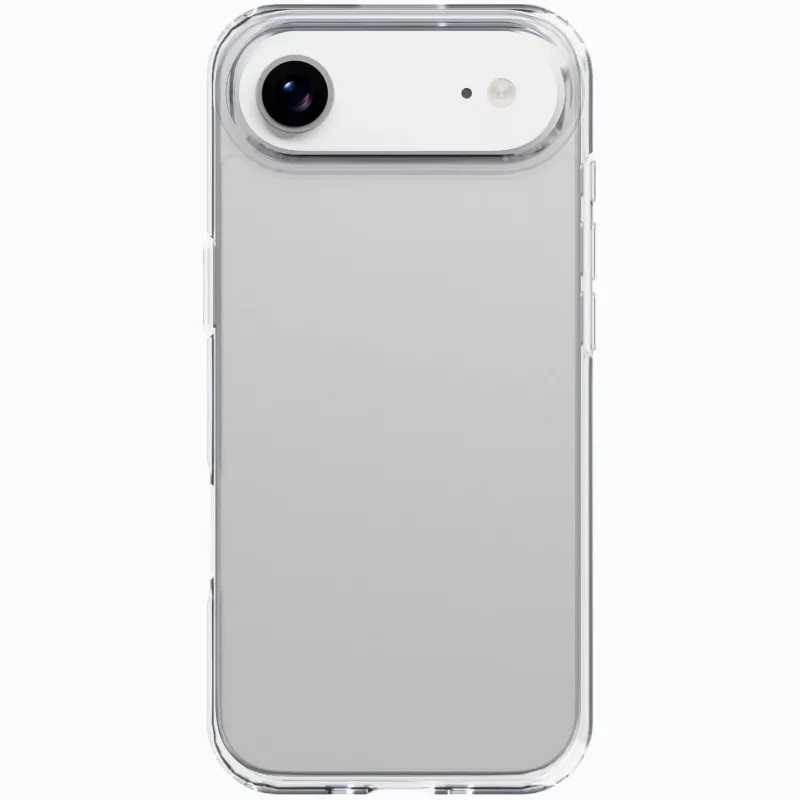 Cellularline Clear Protect – kietas iPhone dėklas su guminiais kraštais