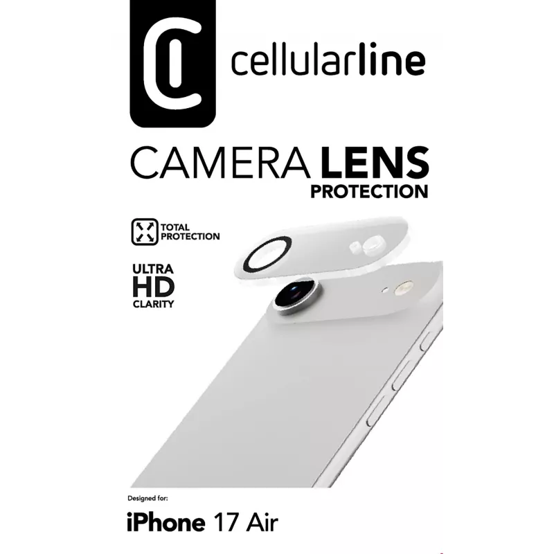 Cellularline Camera Lens – apsauginis stikliukas iPhone Air fotoaparato objektyvui