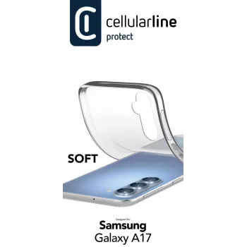 Cellularline Soft - Minkštas guminis dėklas Samsung Galaxy A17, skaidrus