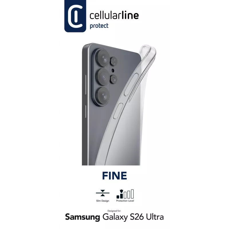 Cellularline Fine dėklas Samsung Galaxy S26 Ultra, skaidrus