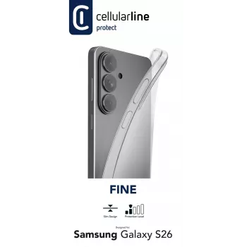 Cellularline Fine Samsung Galaxy S26 dėklas, skaidrus
