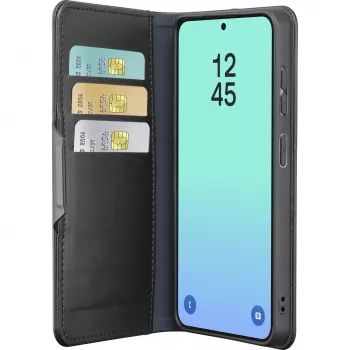 Cellularline Book Agenda dėklas Galaxy S26, knygos stiliaus, dirbtinės odos apdaila, magnetinis užsegimas, RFID apsauga, stovo funkcija