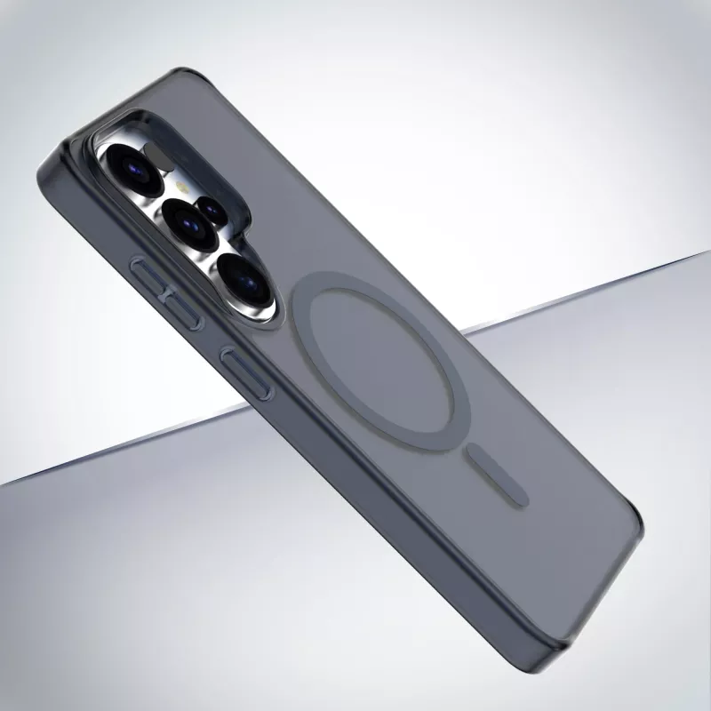 Cellularline FROSTY MAG dėklas Galaxy S26 Ultra – pusiau permatomas, matinis paviršius, spalvoti kraštai, suderinamas su Qi2 ir magnetiniais priedais