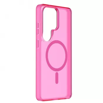 Cellularline FROSTY MAG dėklas Samsung Galaxy S26 Ultra – permatomas, matinis, su spalvotais kraštais, suderinamas su Qi2 ir magnetiniais aksesuarais