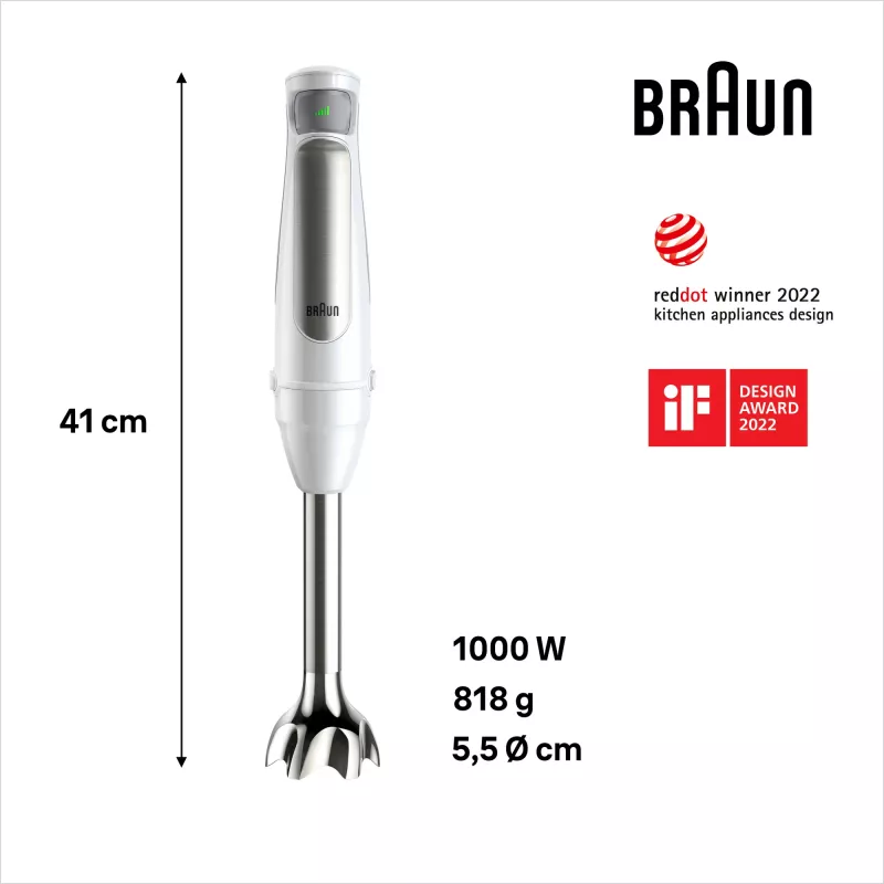 Braun MultiQuick 7 MQ7035IWH panardintuvas 0,6 L 1000 W nerūdijantis plienas, balta