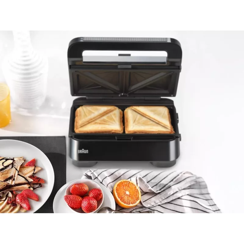 Braun Snack Maker 5 SM5000 sumuštinių keptuvė 800 W Juoda