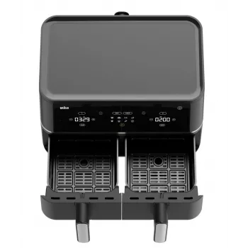 Braun TD 5030I BK Dviguba 10 L Stalviršinė 2400 W Karšto oro gruzdintuvė Juoda, Sidabrinė