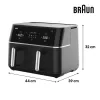 Braun TD 5030I BK Dviguba 10 L Stalviršinė 2400 W Karšto oro gruzdintuvė Juoda, Sidabrinė