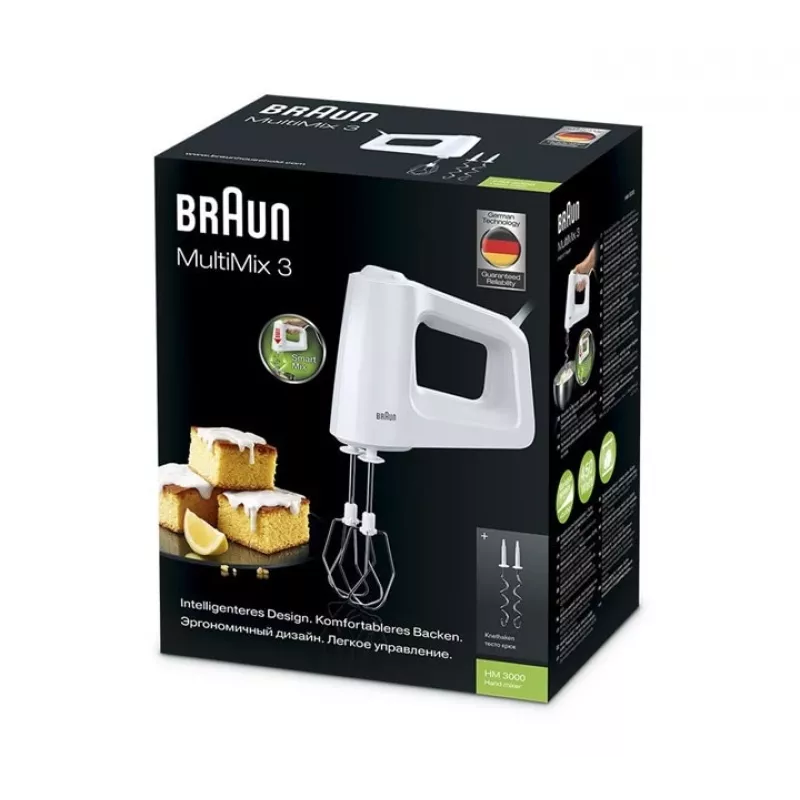 Braun MultiMix HM 3000 WH rankinis plaktuvas 450 W baltas
