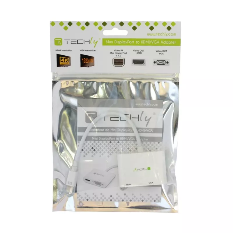Techly Mini DisplayPort į HDMI/VGA adapteris, 0,15 m