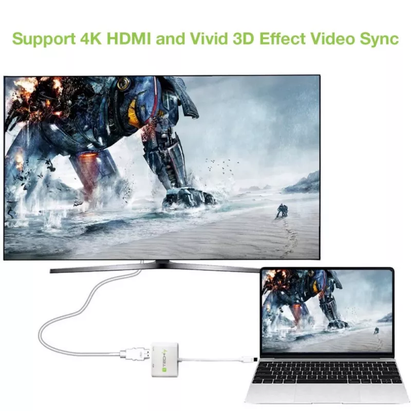 Techly Mini DisplayPort į HDMI/VGA adapteris, 0,15 m