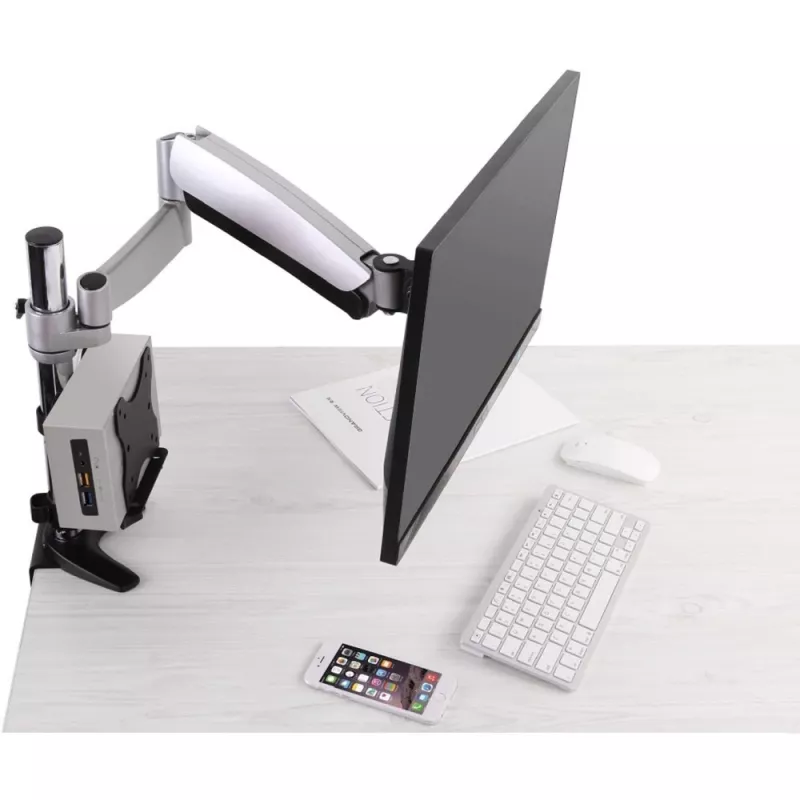 Techly reguliuojamas CPU laikiklis po stalu, 5 kg, 75 x 75 mm, 100 x 100 mm, juodas