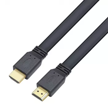 Techly HDMI 2.0 plokščias laidas, didelės spartos su Ethernet, A/A M/M, 1 m
