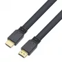 Techly HDMI 2.0 plokščias laidas, didelės spartos su Ethernet, A/A M/M, 1 m