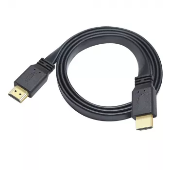 Techly HDMI 2.0 plokščias laidas, didelės spartos su Ethernet, A/A M/M, 1 m