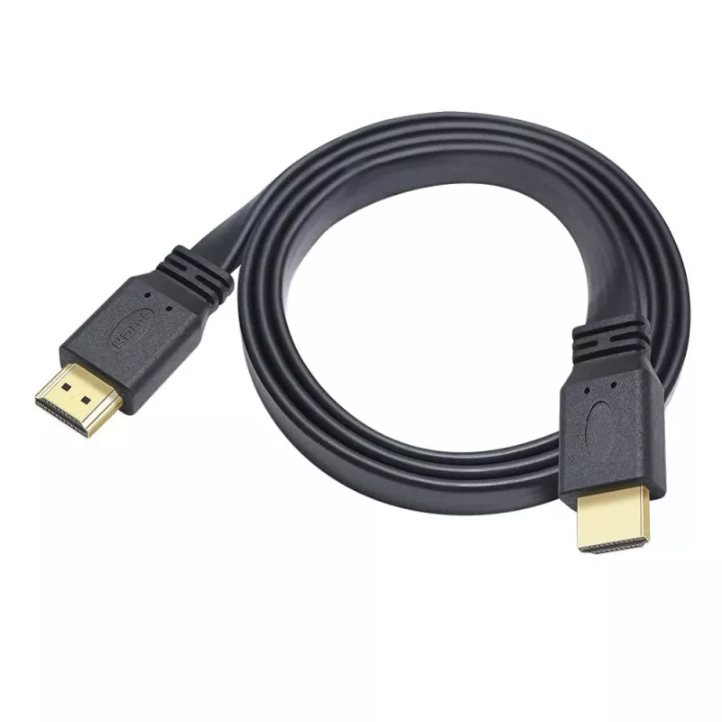 Techly HDMI 2.0 plokščias laidas, didelės spartos su Ethernet, A/A M/M, 1 m