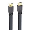 Techly HDMI 2.0 plokščias laidas, didelės spartos su Ethernet, A/A M/M, 1 m
