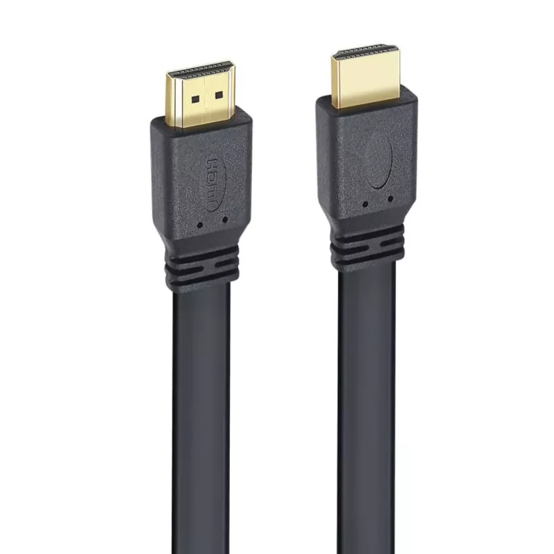 Techly HDMI 2.0 plokščias laidas, didelės spartos su Ethernet, A/A M/M, 1 m