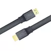 Techly HDMI 2.0 plokščias laidas, didelės spartos su Ethernet, A/A M/M, 1 m