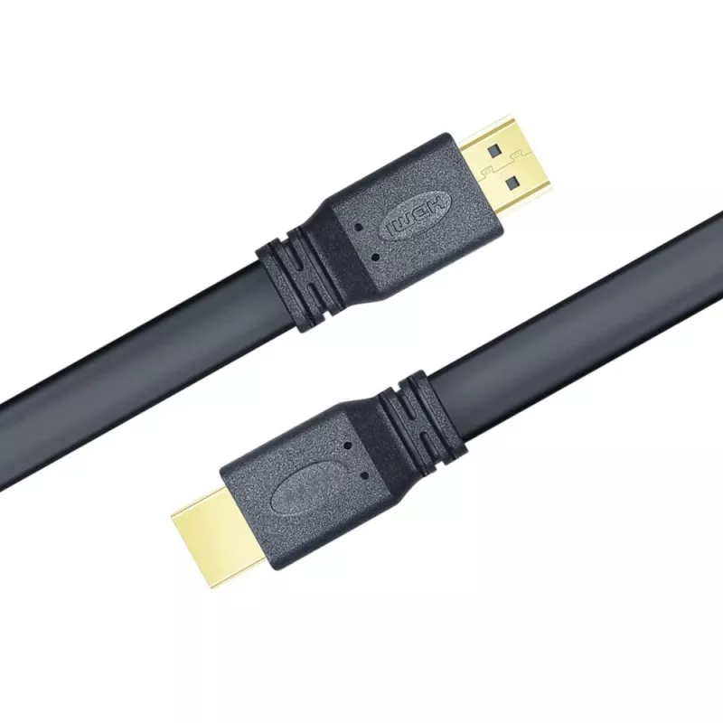 Techly HDMI 2.0 plokščias laidas, didelės spartos su Ethernet, A/A M/M, 1 m