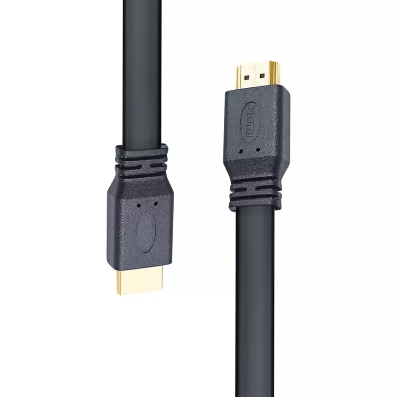 Techly HDMI 2.0 plokščias laidas, didelės spartos su Ethernet, A/A M/M, 1 m