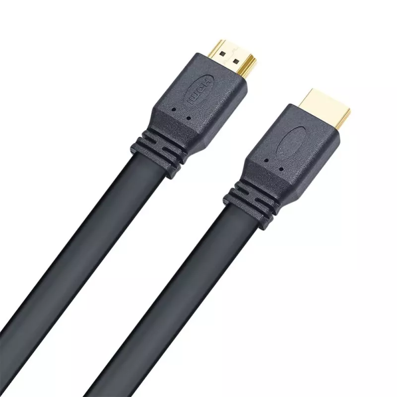 Techly HDMI 2.0 plokščias laidas, didelės spartos su Ethernet, A/A M/M, 1 m