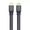 Techly HDMI 2.0 plokščias laidas, didelės spartos su Ethernet, A/A M/M, 1 m