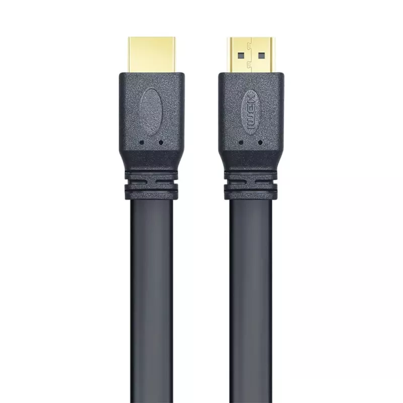 Techly HDMI 2.0 plokščias laidas, didelės spartos su Ethernet, A/A M/M, 1 m