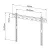Techly ICA-PLB-114L 165,1 cm (65 col.) juoda sieninė laikiklis