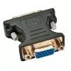 Techly DVI vyriškas / VGA moteriškas analoginis vaizdo adapteris juodas, DVI-A, VGA