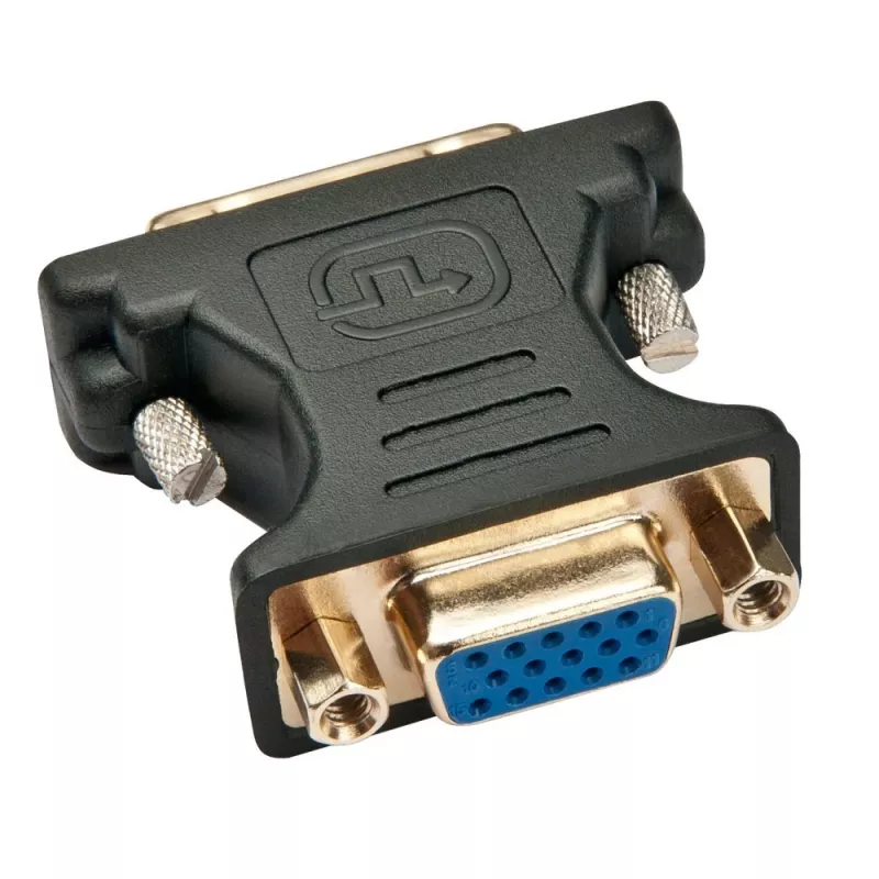 Techly DVI vyriškas / VGA moteriškas analoginis vaizdo adapteris juodas, DVI-A, VGA