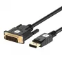 Techly ICOC DSP-C12-030P vaizdo kabelio adapteris 3 m DisplayPort DVI-D Juoda