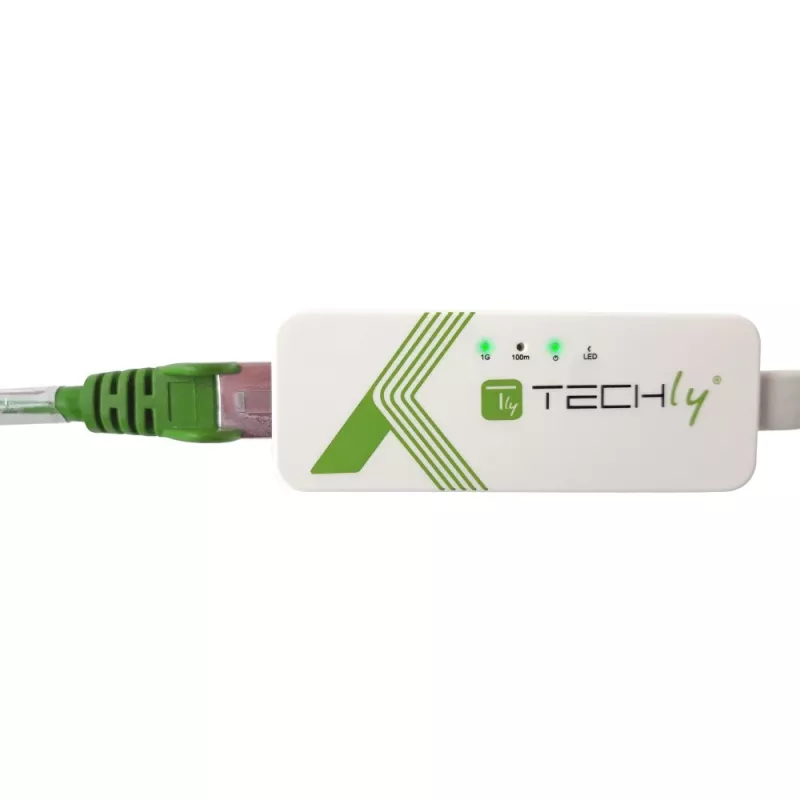 Techly USB 3.1 Type-C į RJ45 Gigabit Ethernet adapteris, baltas