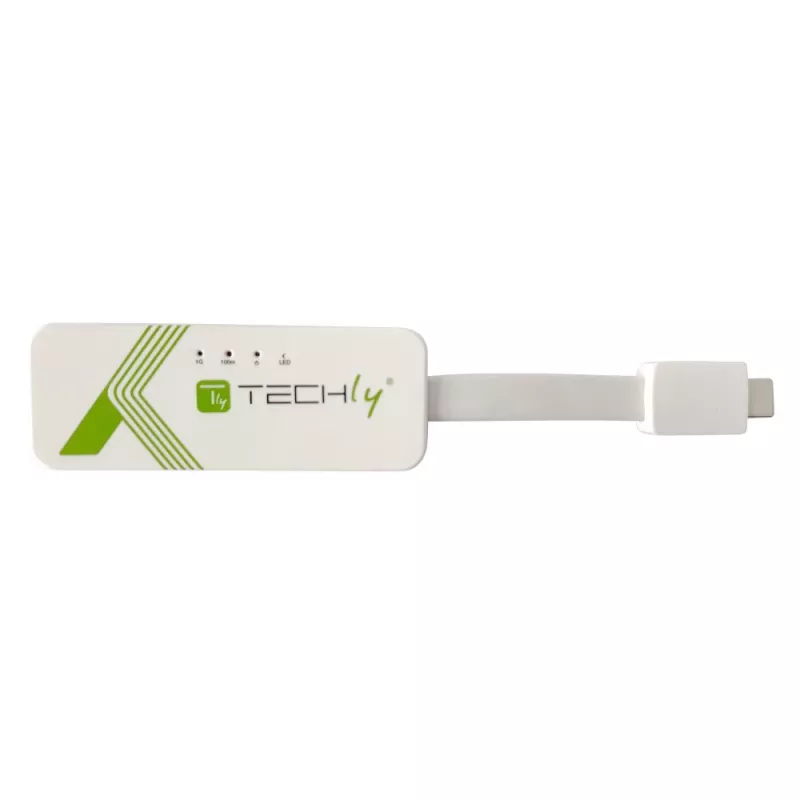 Techly USB 3.1 Type-C į RJ45 Gigabit Ethernet adapteris, baltas