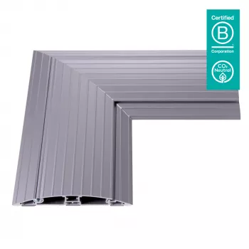 Dataflex Addit kabelių apsauga - kampinė jungtis 482, sidabrinė, aliuminis, 500 kg, 2 cm, 203 mm, 305 mm