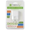 Techly Itališkas kištukinis adapteris su 1 USB prievadu 5V / 2.1A baltas IPW-USB-21EC