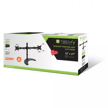 Techly stovas dviems monitoriams 13-27 colių su pagrindu a.400mm ICA-LCD 3410 juodas