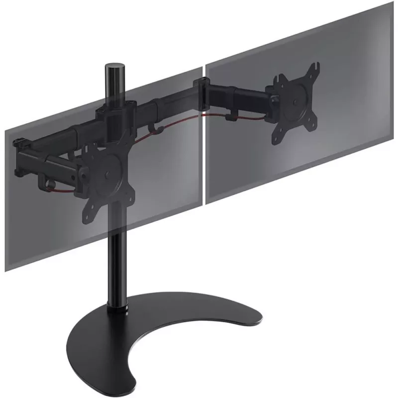 Techly stovas dviems monitoriams 13-27 colių su pagrindu a.400mm ICA-LCD 3410 juodas