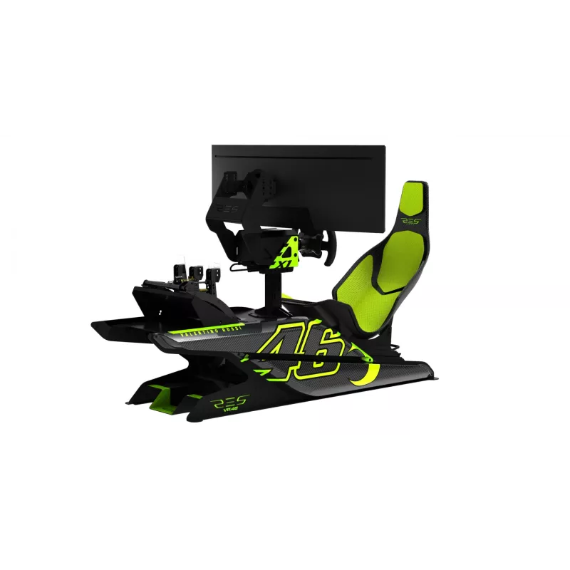 Res-Tech X1 COCKPIT VR-46 LIMITED EDITION lenktynių kabina, juoda, žalia, ABS, aliuminis, 1680 mm, 560 mm, 42 kg