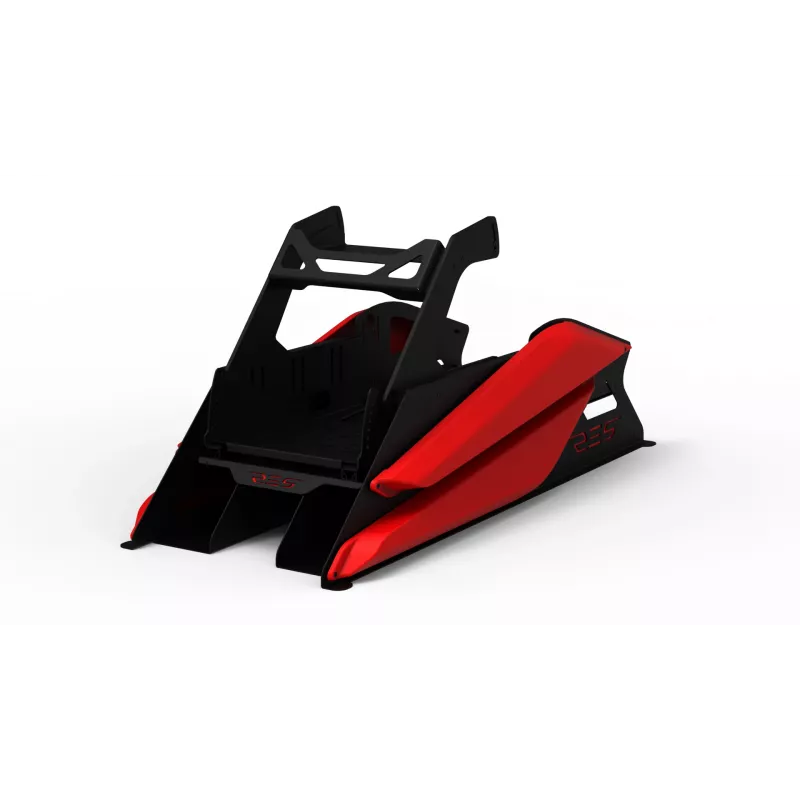 Res-Tech GT COCKPIT RED MATT lenktynių kėbulas, juodas/raudonas, ABS, aliuminis, 1580 mm, 650 mm, 52 kg