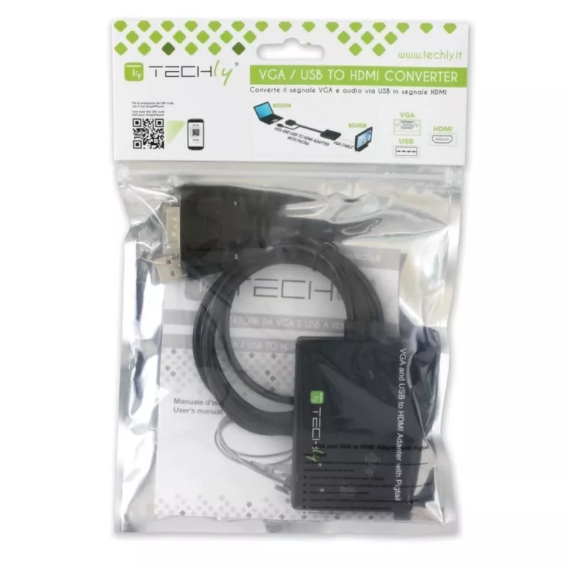 Techly keitiklis SVGA ir garsas į HDMI IDATA HDMI-VGA3