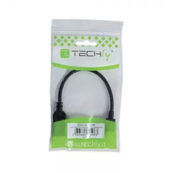 Techly USB2.0 OTG kabelis A lizdas / Micro B kištukas 0,2 m ICOC UOTG-194