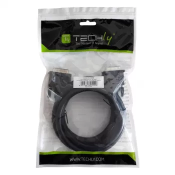 Techly DVI-I laidas monitoriui analoginis/digitalinis M/M Dual Link 1,8 m (DVI-8900)