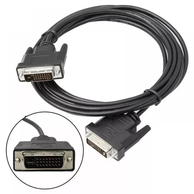 Techly DVI-I laidas monitoriui analoginis/digitalinis M/M Dual Link 1,8 m (DVI-8900)