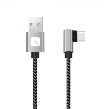 Techly ICOC MU2AC9-010-AL USB kabelis USB 2.0 1 m USB A USB C pilka, juoda
