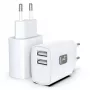 Techly IPW-USB-12W2A mobiliojo įrenginio įkroviklis – baltas, AC, 2×USB-A, 12 W