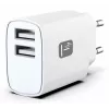 Techly IPW-USB-12W2A mobiliojo įrenginio įkroviklis – baltas, AC, 2×USB-A, 12 W