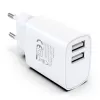 Techly IPW-USB-12W2A mobiliojo įrenginio įkroviklis – baltas, AC, 2×USB-A, 12 W