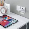 Techly IPW-USB-12W2A mobiliojo įrenginio įkroviklis – baltas, AC, 2×USB-A, 12 W